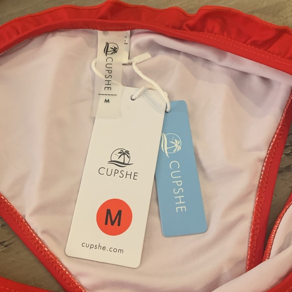 Cupshe Red Ruffle Bikini - Picture 2 of 3